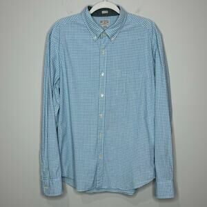 Tailored by J.Crew Checked Button Down Shirt Size XL Slim Fit 100% Cotton Preppy